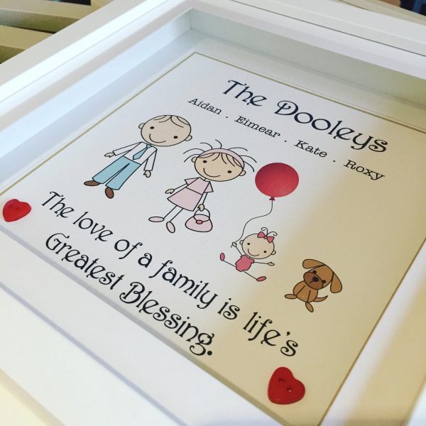 Stick Family by As cute as a Button personalised frames Ireland
