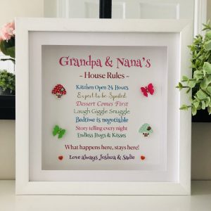 As Cute as a Button Personalised Framed Prints grandparents personalised frame