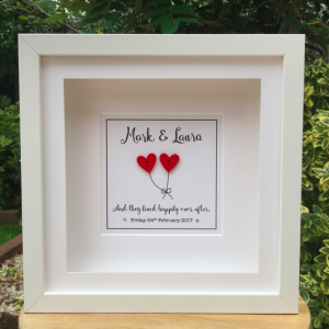 engagement gift As Cute as a Button Personalised Framed Prints