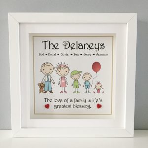 Personalised Family Gift Ireland As Cute as a Button Personalised Framed Prints