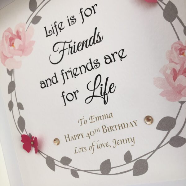 Personalised gift for friend As Cute as a Button Personalised Framed Prints