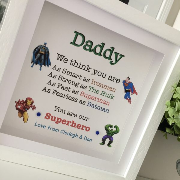 Personalised Superhero dad Frame