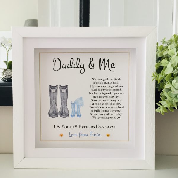 As Cute as a Button Personalised Frames Prints fathers day