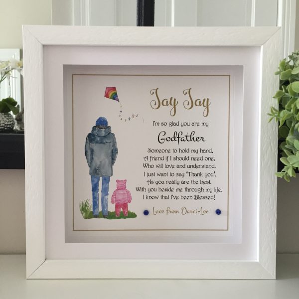Personalised Godmother frame As Cute as a Button