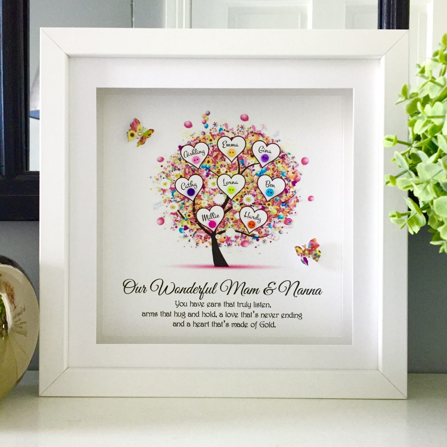 Personalised Mother & Grandmother Family Tree | As Cute as a Button