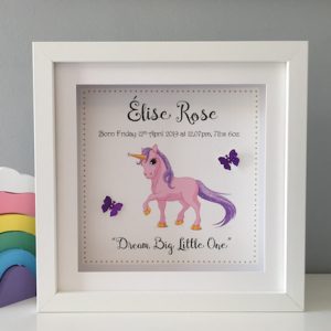 unicorn frame personalised
