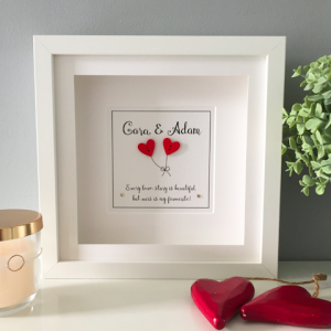 As Cute as a Button Personalised Framed Prints Irish Engagement gifts