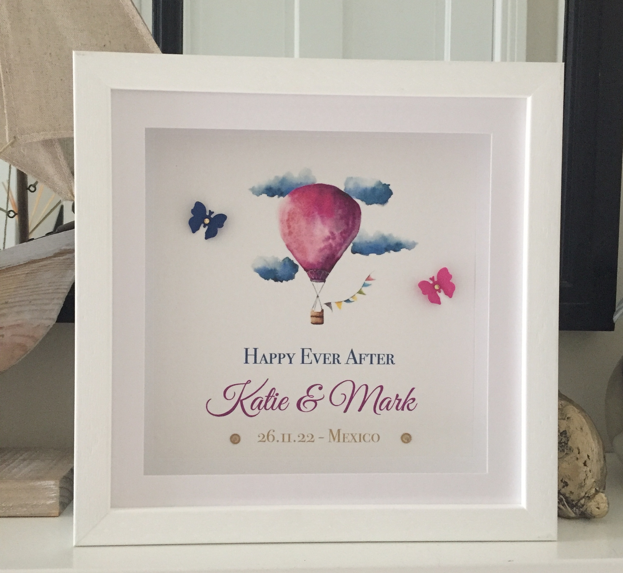 As Cute as a Button Personalised Framed Prints engagement