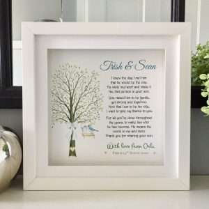 mother of the groom mother of the bride As Cute as a Button personalised frames Prints. Unique