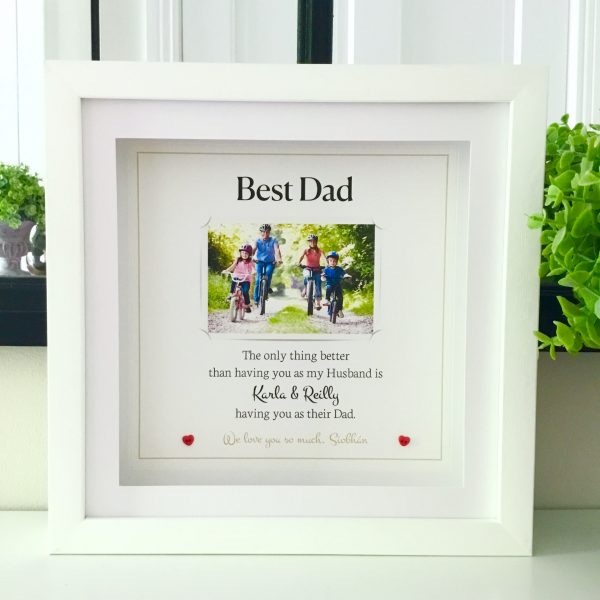 Fathers Day As Cute as a Button Personalised Framed Prints