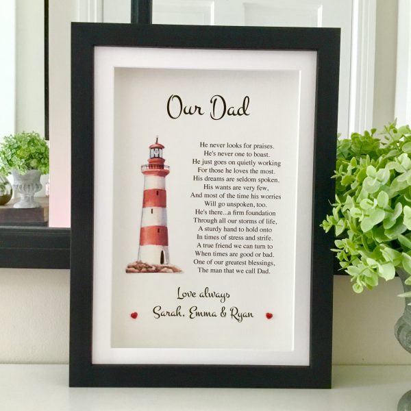 As Cute as a Button Personalised Framed Prints fathers day gift ireland