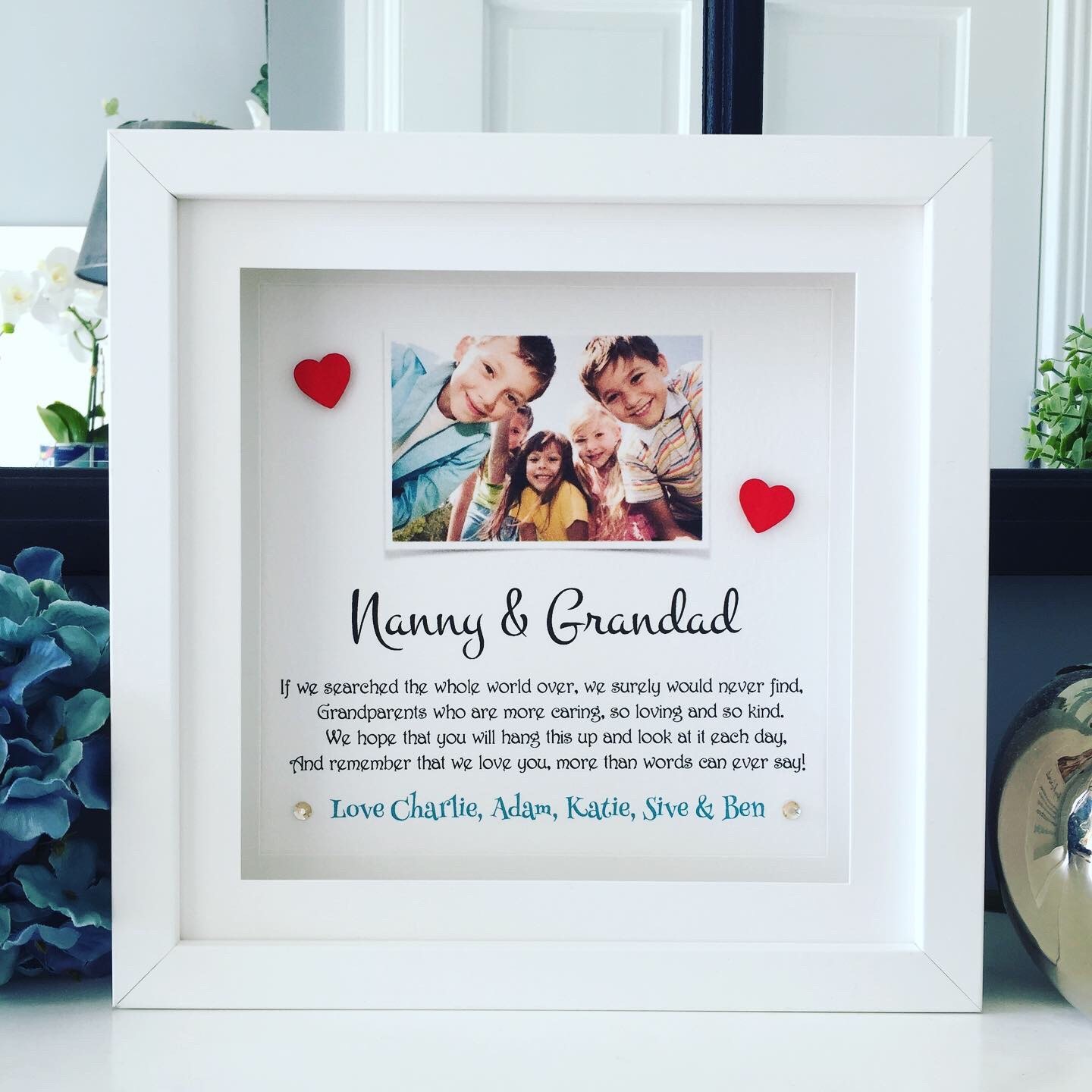 As Cute as a Button Personalised Frames Prints fathers day