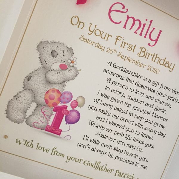 first birthday As Cute as a Button Personalised Frames Prints