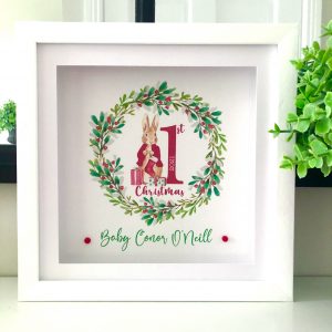 As Cute as a Button Personalised Framed Prints first christmas