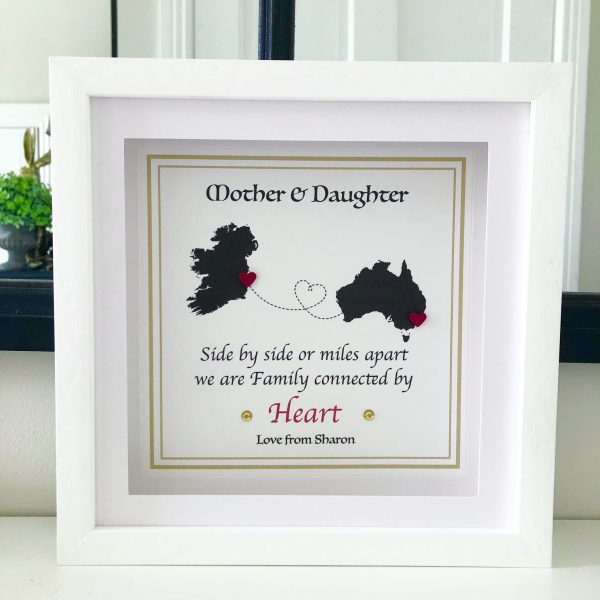 Personalised Mother's Day Map Frame from Abroad