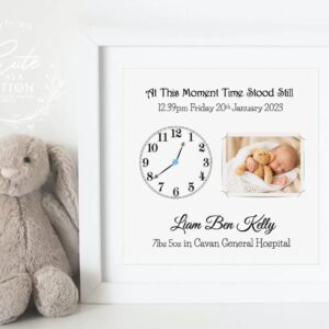 As Cute as a Button Personalised Framed Prints new baby photo frame