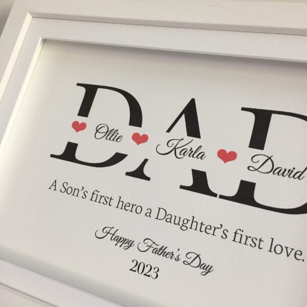As Cute as a Button Personalised Framed Prints fathers day