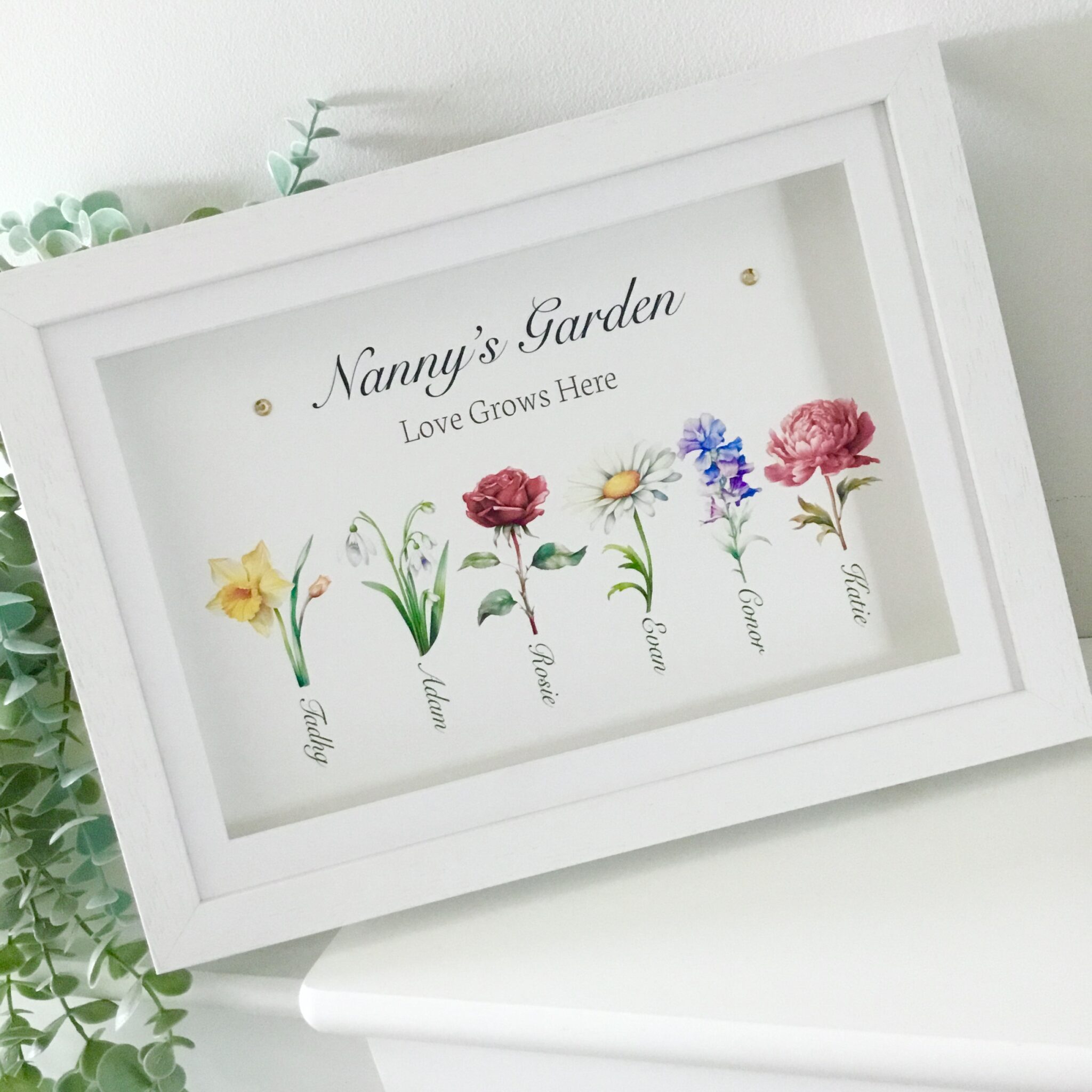 Personalised Mothers Day Flowers | As Cute as a Button Frames