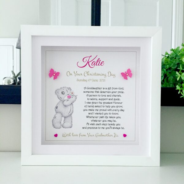 As Cute as a Button Personalised Framed Prints new baby girl gift